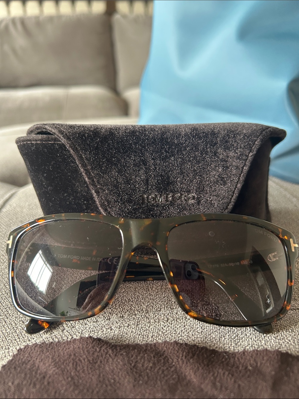 Tom Ford Women’s Tortoiseshell Sunglasses with Dark Brown Lenses